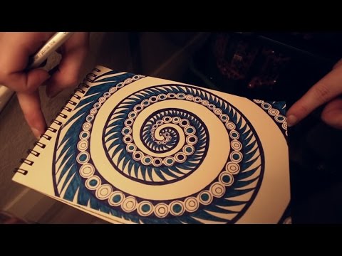 [ASMR] Zentingle Saturdays ~ Drawing & Whispered Thoughts
