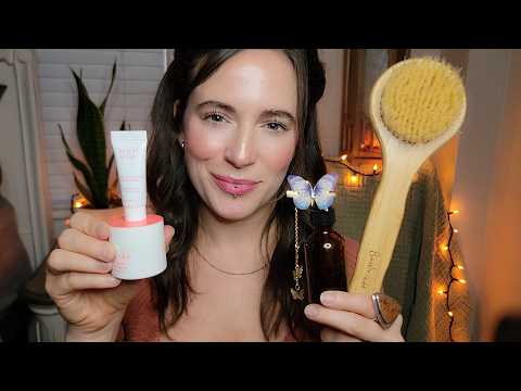 ASMR - Getting You Ready For The Day - Skincare, Makeup, Affirmations (layered)