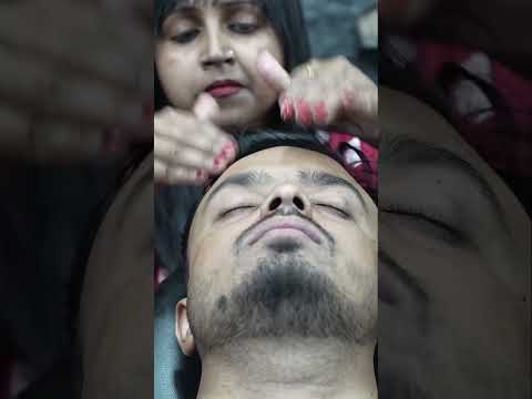 Amazing Forehead Massage ASMR By Lady Barber Chaitali #shorts