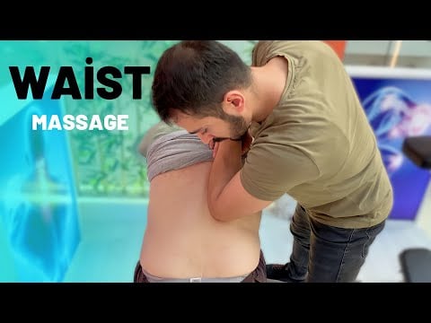 ASMR MASSAGE WAİST - GUN MASSAGE and CUPPİNG