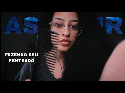 ASMR | FAZENDO UM PENTEADO RELAXANTE EM VOCÊ! - com sons de chuva ☔