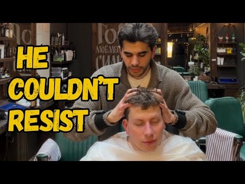 ASMR Whisper Barber Ritual | He Couldn’t Stay Awake