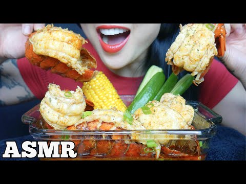 ASMR LOBSTER TAIL SEAFOOD BOIL (EATING SOUNDS) NO TALKING | SAS-ASMR