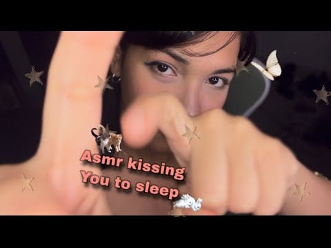 ASMR Kissing you to sleep + Mouth sounds 