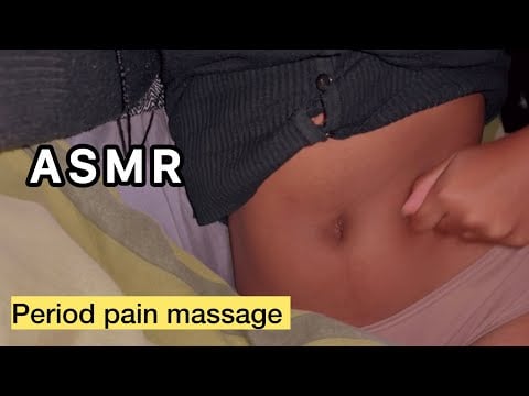 ASMR Period Pains Massage (rubbing, massage, breathing sounds etc) 