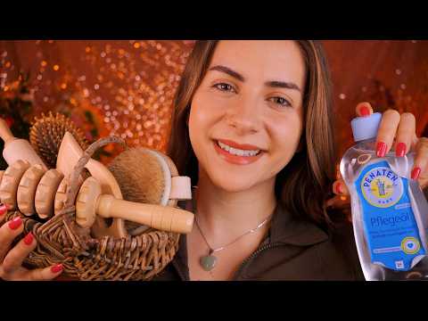 ASMR ✨🧴 Herbst Öl Massage für Dich (gua sha, body brushing, personal attention)