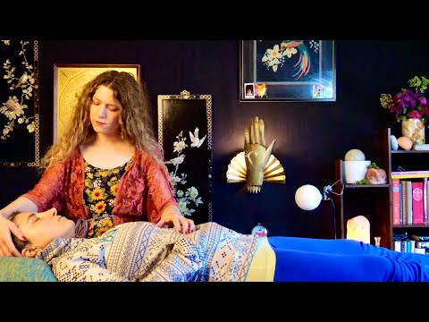 ASMR Reiki | Real Person Energy Healing Session for Sleep (meditation music, relaxing hand movement)