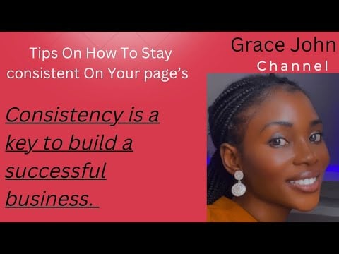 Grace John : How to create content consistently. #consistency #stayfocused