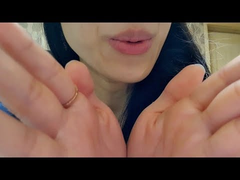 ASMR Left To Right Ear Blowing 🦋 ear to ear whisper, binaural sound, sleep, breathing, visuals