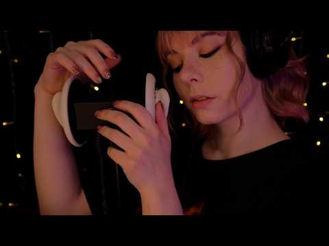 ASMR | gentle Ear Attention & Whispering - high Mic Sensitivity, Rain Ambience