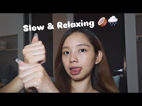 ASMR Slow & Relaxing Coconut Rain 🌴🌧️ Deep Sleep & Tingles