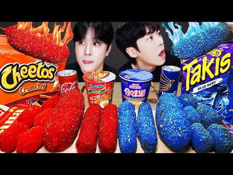 ASMR MUKBANG 직접 만든 타키스 대왕 가래떡 떡볶이 불닭볶음면 치즈스틱 핫도그 먹방 & 레시피 FIRE NOODLES AND Tteokbokki EATING SOUND!
