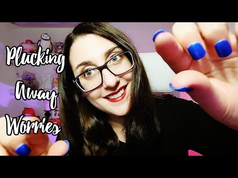 Plucking Negative Energy ASMR ✨ (scratching, cutting away worries and stress)