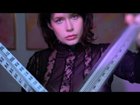 ASMR | Up-close Facial Measuring Video with Inaudible Rambles - Precise and Tingly for Sleep