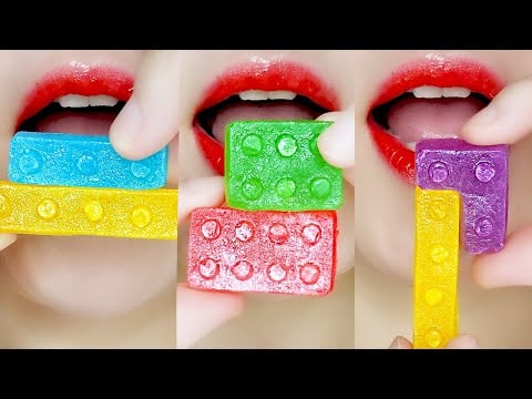 Block Kohakuto Eating Sounds 블록 모양 코하쿠토 이모지 먹방 ASMR MUKBANG