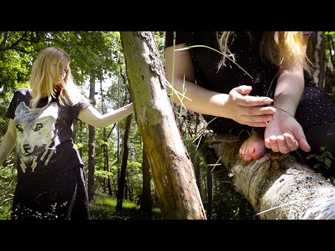 Nature ASMR | Barefoot wolfgirl dancing on LOGS and MOSS and.. EATING TWIGS?! 🌲🐺🌲