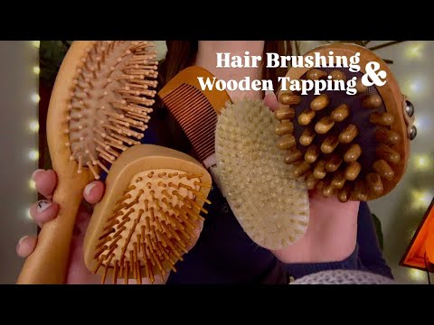 Wooden Brushing & Tapping ASMR 🍂🪵(+Layered sounds, No Talking)
