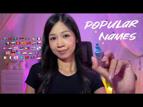 ASMR Writing Popular Names in 34 Languages ✍🏻🩷✨ Part #1