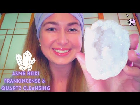 ASMR ~ ASMR Reiki "Frankincense and Quartz Reiki Cleansing" | ASMR Smoke Incense | Crystals