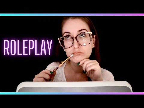 ASMR ROLEPLAY: ATENDENTE DE HOSPITAL FAZENDO SEU CADASTRO ✍🏻 | Sons de teclado