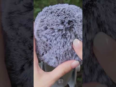 fluffy mic rubbing outside #asmr #tingles #relax