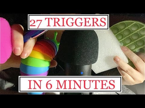 ASMR | 5 Minutes Fast & Aggressive, 27 triggers: scratching, tapping, brushing, pumping, no talking.