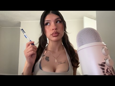 ASMR girl in the back of the class asks you questions (gets personal) 