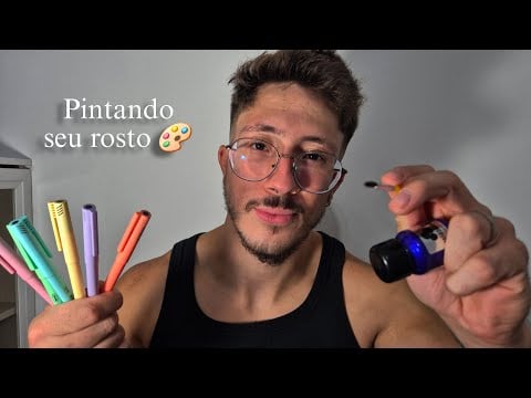 ASMR - PINTANDO seu ROSTO enquanto você DORME 🎨😴