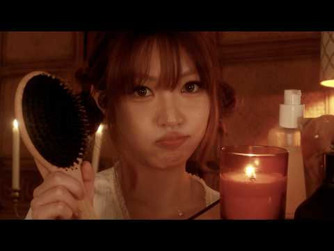 🕯️🍂 Stay in bed as I do your skincare 🛌 ASMR (removing makeup, facial, brushing hair, whispers)