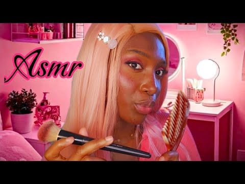 ASMR Toxic friend does your makeup for a date ✂️💄 (in French) (Gum chewing)
