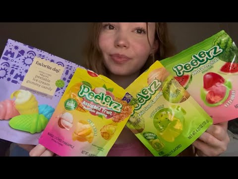 ASMR-🥭Trying Peelerz Gummies!🥝🍉🍦