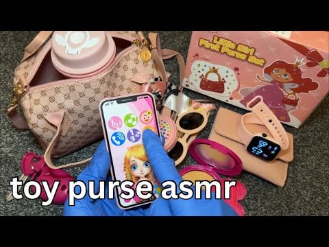 ASMR playing with my new toy purse set 