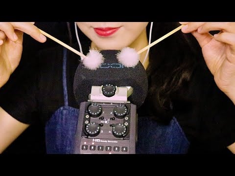 ASMR 간지럼 고인물님.. 당신의 머리를 솜털로 문질문질 해보겠습니다. +냠냠👄소리,,