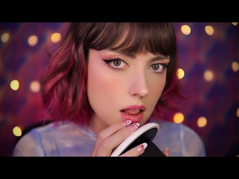 ASMR mouth sounds directly in your ear + rain sounds to soothe you