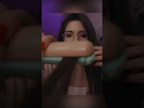 ASMR Straightening Your Hair! #asmr #shortsvideo #shorts