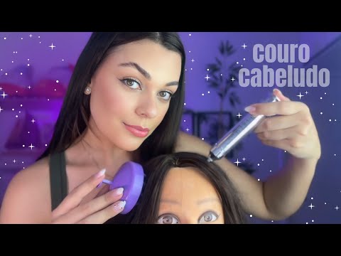 ASMR: analisando seu couro cabeludo por completo 🔦🪮(sussurro e atenção pessoal)