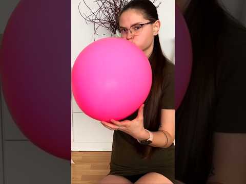 Blowing Gigant Pink Balloon #asmr #balloon #gigantes