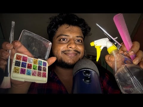 ASMR Fast And Aggressive Doing Your Makeup 💄 || ASMR Haircut Roleplay ✂️