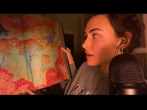 asmr inaudible talking and reading (english)