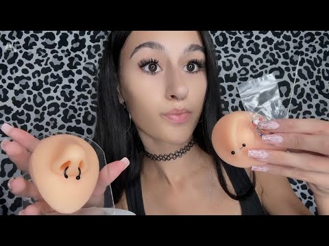 ASMR| You get your SEPTUM and EYEBROW pierced at the BEST piercing shop😳