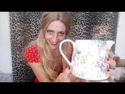 ASMR Serafina makes tea for you to relax-tapping, whispers & liquids