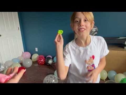 100 Balloons ~ blowing and popping