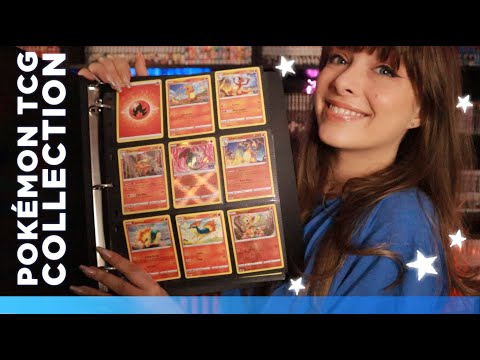 ASMR 🔥 Pokemon TCG Collection Organization! Cozy Whisper Ramble, Card Shuffling & Sleeving