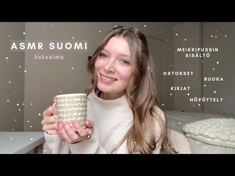 ASMR suomi kokoelma yli 1h | ostokset, meikit, kirjat, ruoka | höpöttely