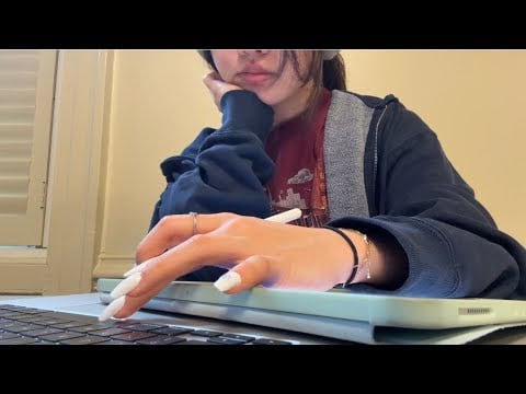 Barely ASMR, ASMR: Study with me! (Lofi)