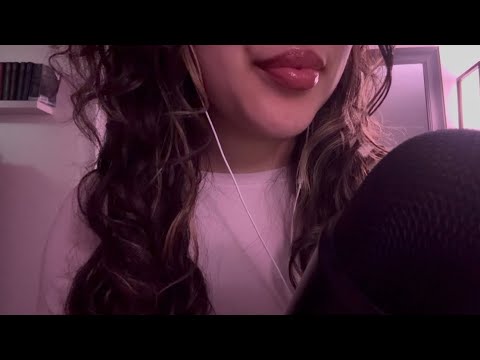 ASMR triggers on the mic w/ some mouth sounds (fast and aggressive) 