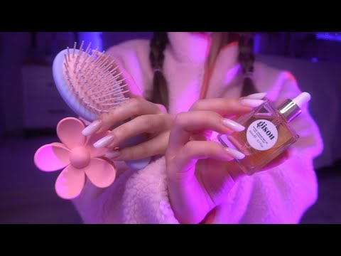 ASMR - Pampering You For Sleep 🤍 Skincare,Brushing & Cutting Hair (Layered Sounds)