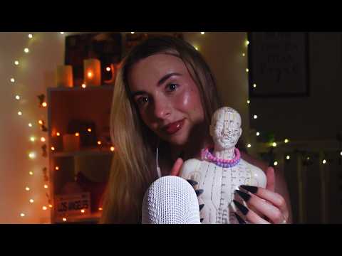 ASMR acupuncture doll tapping & scratching for brain tingles ✨🎧