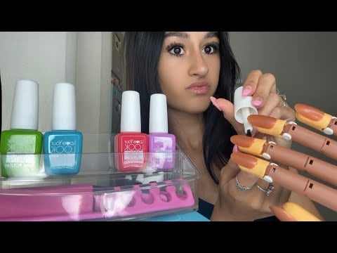 ASMR| Doing YOUR plastic nails at the WORST nail salon 💅