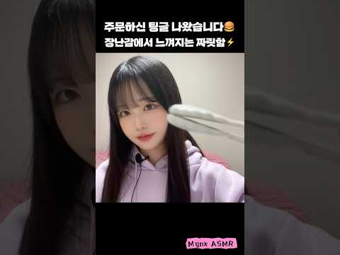 [ASMR] 소름 돋는 팅글주의⚡ 해피밀 장난감으로 햄버거 만들기🍔 (탭핑+스크래칭)